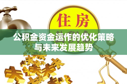 屏东公积金资金运作的优化策略与未来发展趋势