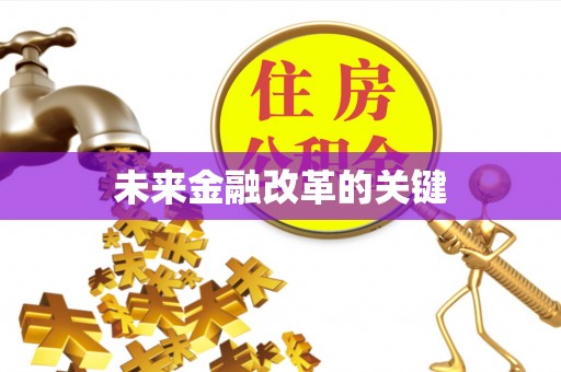 屏东未来金融改革的关键