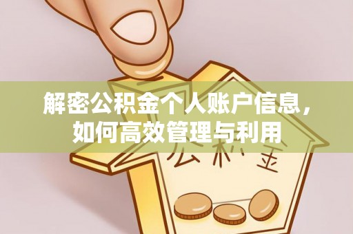 屏东解密公积金个人账户信息，如何高效管理与利用