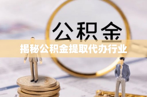 屏东揭秘公积金提取代办行业