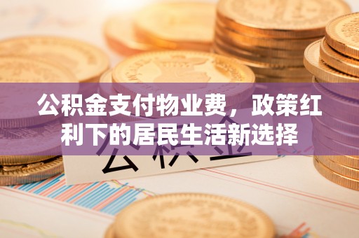 屏东公积金支付物业费，政策红利下的居民生活新选择