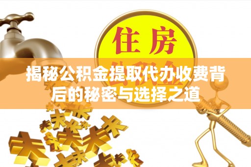 屏东揭秘公积金提取代办收费背后的秘密与选择之道